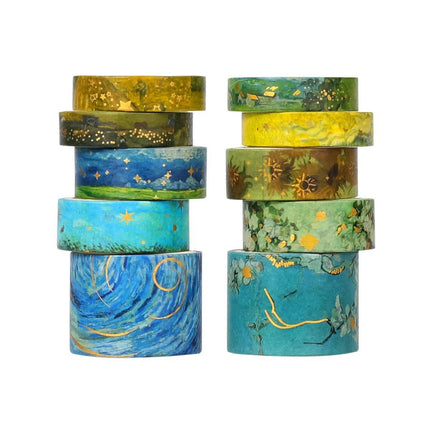 Gold Foil Washi Tape Set Decorative Craft Tape for Gift Wrapping Scrapbooking