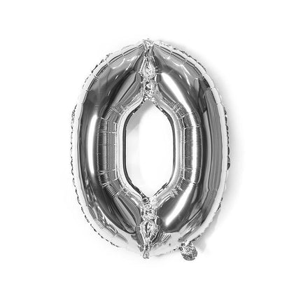 Silver 32" Foil Number Balloon 81cm Rose Gold Silver Rainbow Birthday Party Wedding - Aimall