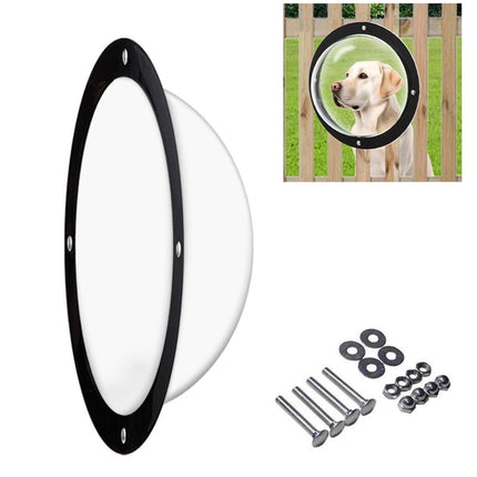 Dog Porthole Window Round Transparent for Fence Pet Peek Look Out Durable Dome - Aimall