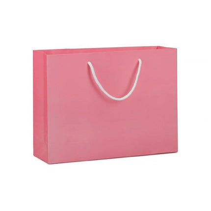 25X Kraft Paper Bags Gift Shopping Bag Carry White Pink Black Bag With Handles