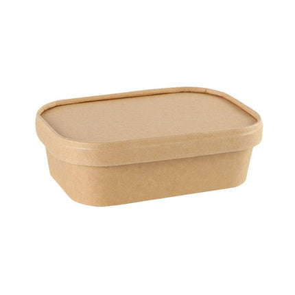 50pcs Kraft Lunch Boxes Picnic Bento Light Lunch Boxes Eco Friendly Containers