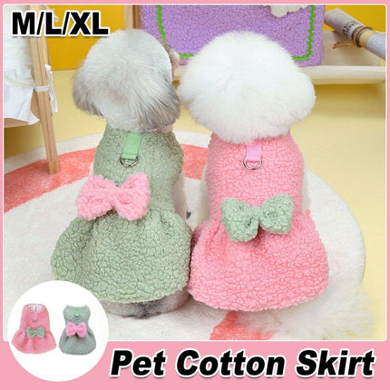 Spring Fall Pet Dog Clothes Cotton Skirt Puppy Dress for Small Medium Large Dogs
