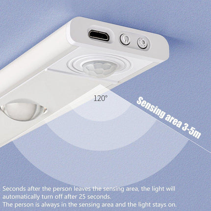 Ultra-Thin Intelligent LED Motion-Sensing Light Bar Rechargeable Strip Lamp
