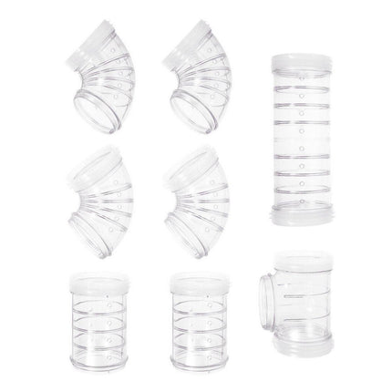 8X Hamster Cage Tunnel Squirrel Guinea Pig Hedgehog Small Animals Tube Toy - Aimall