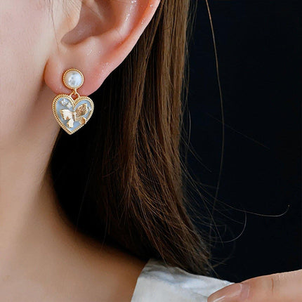 Luxury Butterfly Stud Earrings Elegant Fashion Jewelry Statement Earwear