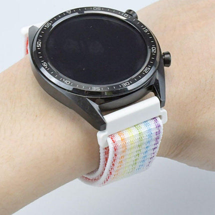 20mm Nylon Braided Sport Loop Velcro Watch Band Strap Compatible Replacement