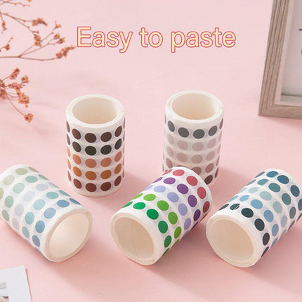 9pcs Dot Paper Tape Gradient Stickers for DIY Handbook Scrapbooking Supplies