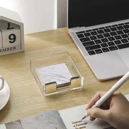 Large Desktop Sticky Note Box Organiser Office Supplies Storage Holder Drawer