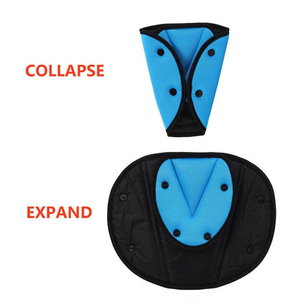 Foldable Car Seat Belt Triangle Retainer Buckle for Child Safety Shoulder Strap