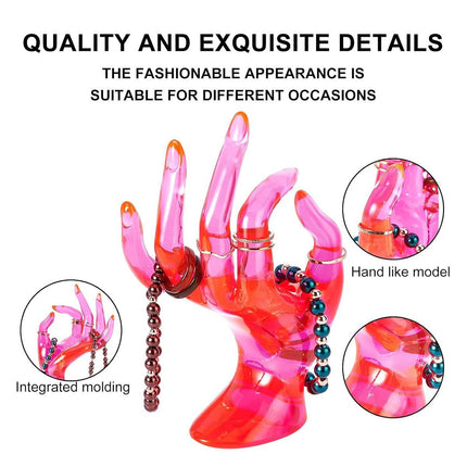 Plastic Ring Display Rack Jewelry Hand Mold Stand for Rings Accessories Display