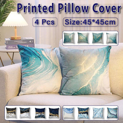4PCS Home Printed Pillow Cases Decorative Cushion Covers Sofa Pillow Covers
