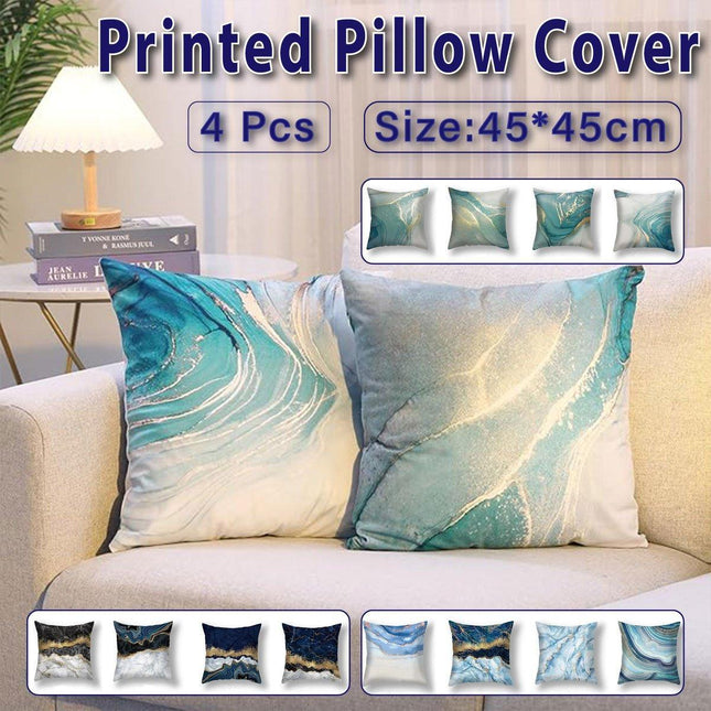 4PCS Home Printed Pillow Cases Decorative Cushion Covers Sofa Pillow Covers
