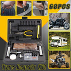 68PCS Tyre Puncture Repair Recovery Kit Heavy Duty 4WD Offroad Plugs Tubeless