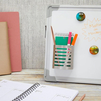Creative Stainless Steel Student Pen Holder Multifunctional Stationery Organizer