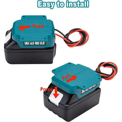 Battery Power Mount Connector Adapter For makita 18V Dock Holder with Cables - Aimall