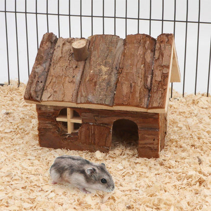 Wooden Hamster House Pet Nest Durable Small Animal Shelter for Home Cage Use