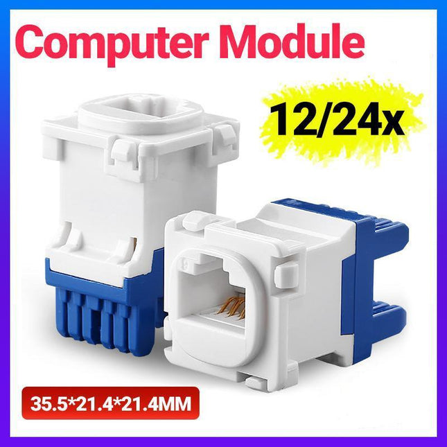12/24PCS Clipsal Compatible Style CAT6 RJ45 8P8C Network Data Jack Mech Insert - Aimall
