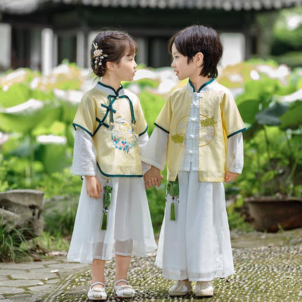 Hanfu Boys Chinese Style Costumes Spring Autumn Improved Ancient Attire