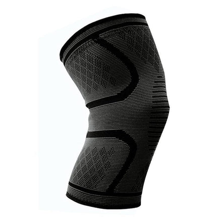 AOLIKES 3D Weaving Knee Support Brace Sleeve Joint Kneelet Leg Breathable Black - Aimall