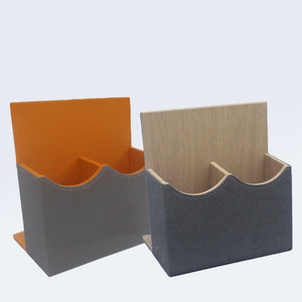 Hotel Remote Control Holder Leather Desk Organiser Caddy for TV AC Storage