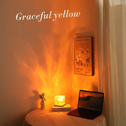 Water Ripple Atmosphere Lamp Square Table Lamp For Bedroom Bed Head Lighting