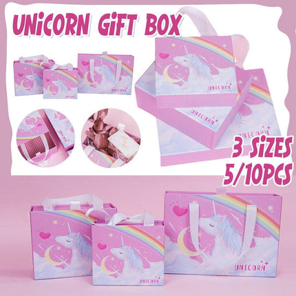 5/10PCSUnicorn Gift Box Empty Packaging for Lipstick Makeup Cosmetic Drawer Case
