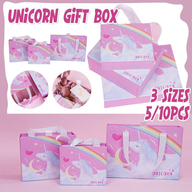 5/10PCSUnicorn Gift Box Empty Packaging for Lipstick Makeup Cosmetic Drawer Case