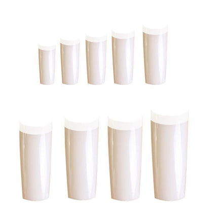 500 PCS Fake French Nail Tips White Clear Stiletto False Gel Pointy Art Acrylic - Aimall