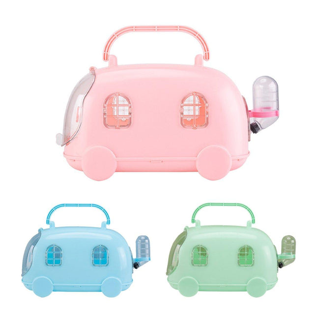 Plastic Hamster Takeout Box with Cage Portable Pet Carrier for Small Animals