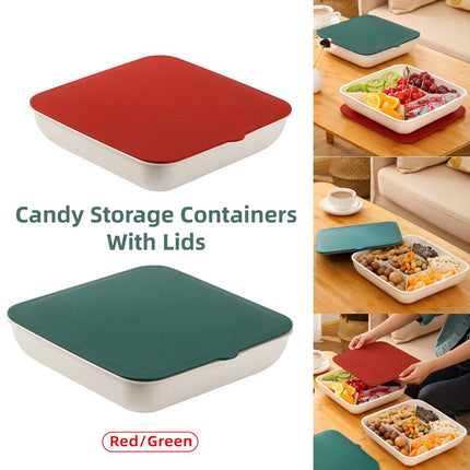 Plastic Fruit Plate Candy Box Dried Fruit Storage Box Snacks Nuts Tray Holder