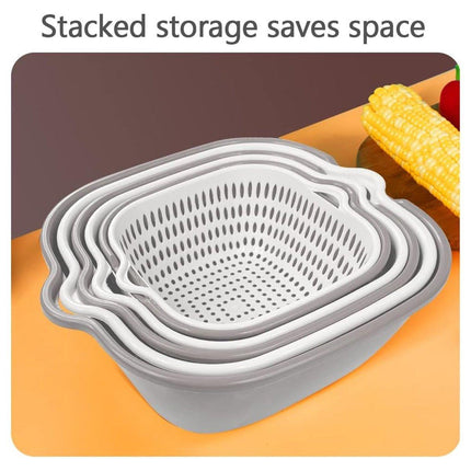 6pcs Multifunctional Drainage Basket for Fruits Vegetables Kitchen Household Use