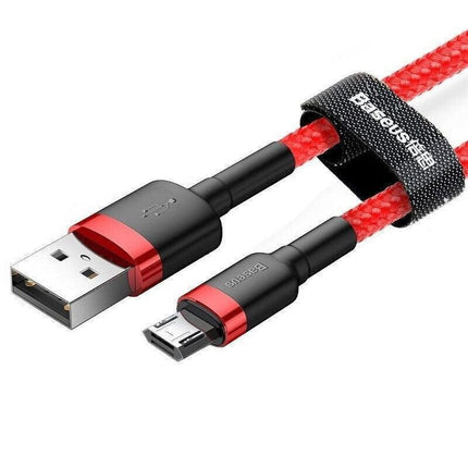 Baseus Micro USB 2.4A Fast Charging & Data Sync Cable Cord For Android Samsung 2PCS 2M - Aimall