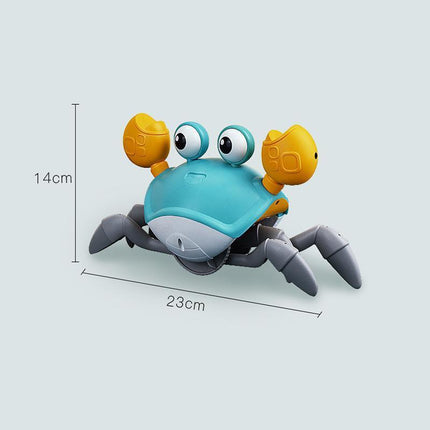 Electric Music Crawling Crab Baby Toy LED Light Up Kids Toddler Interactive Toys - Aimall