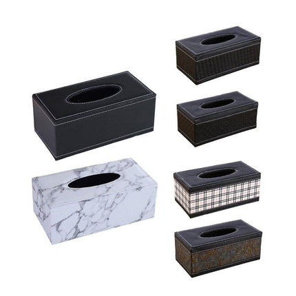 High-End PU Leather Tissue Box Holder for Hotel Home Office Decor Elegant Design