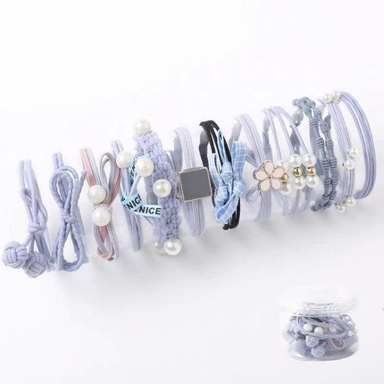 Women Elastic Hair Band Ponytail Holder Girl Rubber Rope Ties Gum Headwear Craft - Aimall