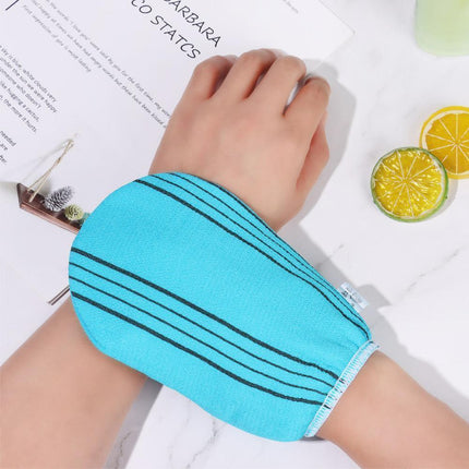 Fiber Cleaner Bath Glove Exfoliating Towel Body Rub Shower Scrub Glove Washcloth - Aimall