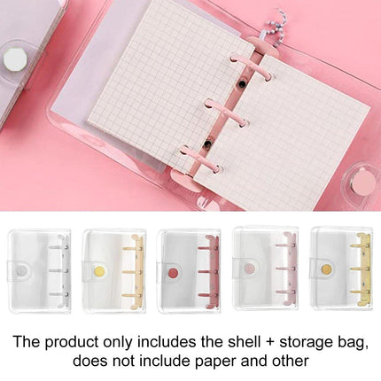 5pcs Flipbook Mini Transparent Case Handbook Notebook Protective Storage Case