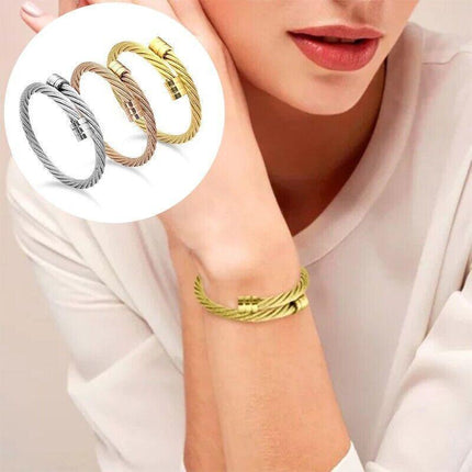Lymph Drainage Magnetic Bracelets Crainoc Titaniumion Osimium Bangle NEW - Aimall