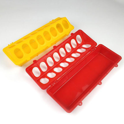 30cm Feeder Storage Trough Quail Drinker Plastic Wild Stable Chick Birds Pigeons - Aimall