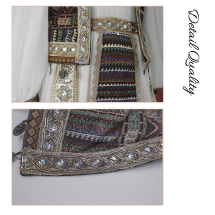 Summer Hanfu Girls Princess Dress Ethnic Style Colourful Dancewear Costume