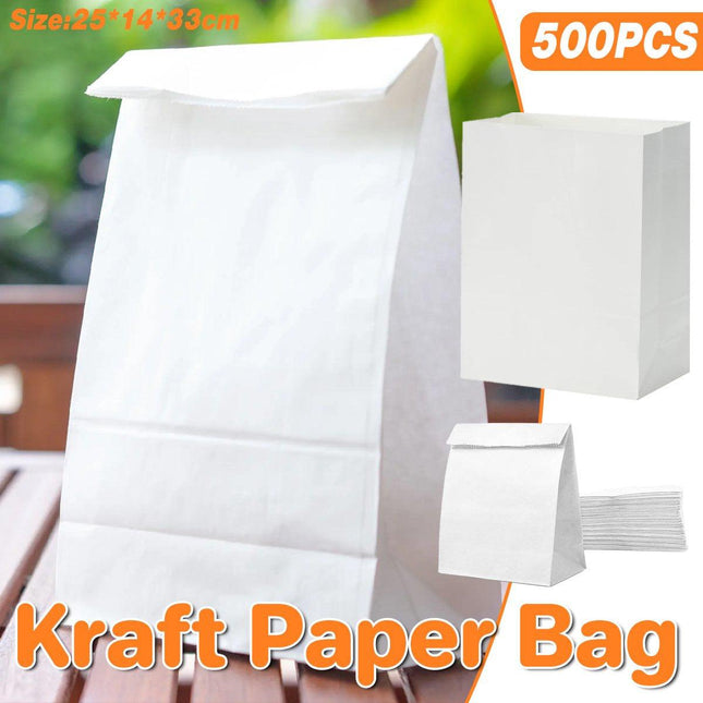 500pcs Kraft Paper Bags Small Food Storage Bags for Packaging