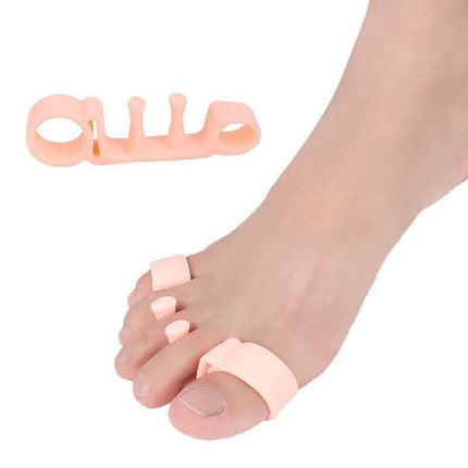 White Bunion Corrector Toe Separators Silicone Gel Elastic Straighteners Spacers - Aimall