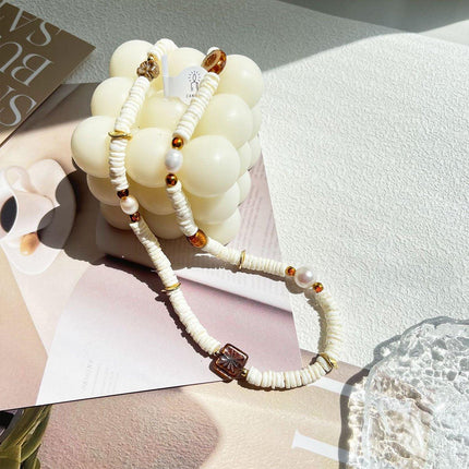 Pepe Wheel Pearl Necklace And Bracelet Set Elegant Jewelry For Women Fashion