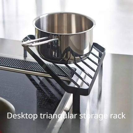 Kitchen Corner Shelf Triangle Countertop Organizer Multifunction Storage Rack