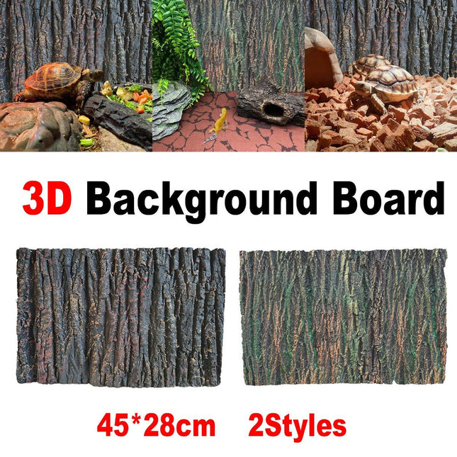 3D Reptile Box Background Plate Rock Stereoscopic Aquascape Tank Decoration