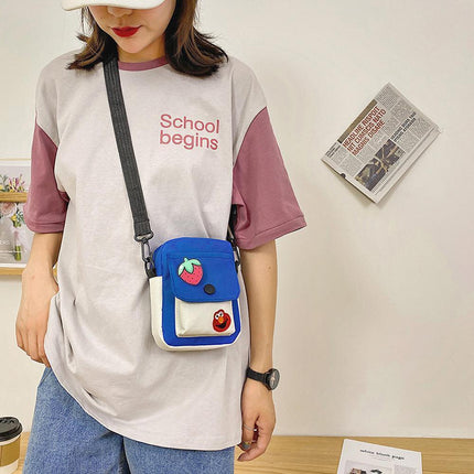 Sesame Street Crossbody Bag Canvas Cartoon Satchel Student Shoulder