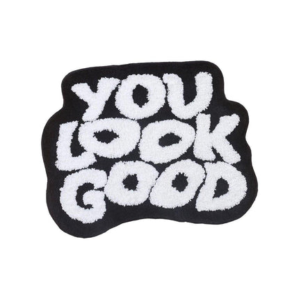Absorbent Non Slip Letter Flocking Home Carpet Floor Mat Bed Blanket Bedroom Rug