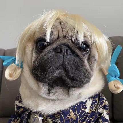 Pet Wig for Dogs and Cats Costume Accessory Pet Supplies for Halloween Parties