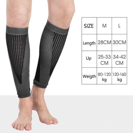 AOLIKES M Size Compression Calf Sleeve Leg Brace Support Pain Relief Gym Running - Aimall