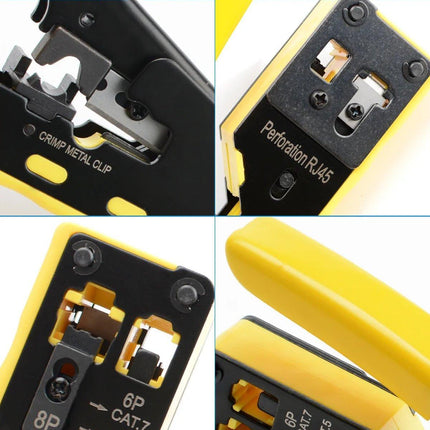Network Cable Pliers Multi-Function Crimping Tool Dovetail Clamp for Wiring
